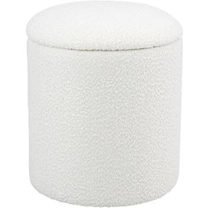 Get Set Style Ottoman with Soft Padded Seat, Storage Vanity stools for Makeup,Modern Upholstered Footrest Stool Ottoman Foot Stool for Living Room, Bedroom, 14.4"D x 14.4"W x 17.3"H