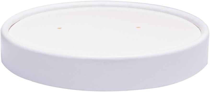 100 Count Paper Lids for Belinlen 5oz/6oz/8oz/12oz/16oz Paper Ice Cream Cups, Hot/Cold Soup Cupss Lids