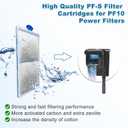 driamor 10 Pack PF-S Fish Tank Filter Cartridges Compatible with PF10 Power Filters Small Fish Tank Filters Cartridge Thickened Cotton with Zeolite Aquarium Filter Cartridge Replacement