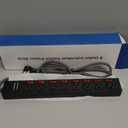 Rack Mount Power Strips,8 Outlet Strips with Individual Switches, PDU Power Strip for Server Racks, 14AWG Heavy-Duty Braided Extension Cord,15A 125V 1875W (6 FT Cable)