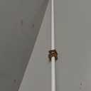 Amazon Basics No Drilling Spring Tension Curtain Rod, Easy to Install, Adjustable 54-90" Width, Sturdy, White, Classic Finial