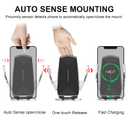 Wireless Car Charger Mount, 15W Qi Fast Charging Auto-Clamping Cell Phone Car Holder ​Air Vent Windshield Dashboard Long Arm Suction Cup Car Phone Mount for iPhone13 /12/11 Samsung S20/S10/S9/S8 LG