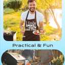 Grilling Smoker Apron & BBQ Blanket Accessories Gifts for Husband, Funny Christmas & Birthday Barbecue Accessories Tools Gifts for Men Who Have Everything (Black)