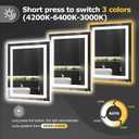 Hivone 24X30 LED Bathroom Mirror with Lights, Anti-Fog, Dimmable, Backlit + Front Lit, Smart Bathroom Vanity Mirror, Memory Function, Shatterproof, Tempered Glass (Horizontal/Vertical)