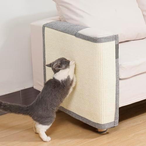Uross Natural Sisal Cat Couch Protector Scratch Furniture Protector- Couch Protector from Cat Claws, Anti Couch Corner Sofa Protectors Furniture Scratch Guards for Cats - Right