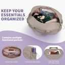 Quilted Puffer Duffle Bag for Women, Gym Bag Women, Ultra Lightweight Weekender Bags for Travel, Brown TILYMOL (37L)