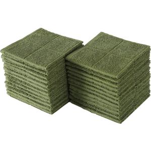 Glynniss Kitchen Dish Cloths Highly Absorbent Dish Rags 100% Cotton Wash Cloths for Washing Dishes (Green, 24)