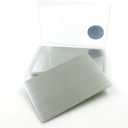 304 Stainless Steel Thick 0.5mm Metal Business Cards Blank Tablet 86X54mm Pack of 10PCS (Silver Brushed Finishing, Blank)