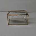 Glass Wedding Card Box with Lock, 12.6x5.9x9 inches Large Gold Card Boxes for Wedding Reception, Graduation, Keepsake Display, Party Centerpiece Gift Box