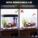 Coospider 10 Gallon Glass Fish Tank, Aquarium Starter Kit, Simple Self-Cleaning Aquarium with 3-Color LED Lights, Quiet Filter Pump, Temperature Monitoring for Fish, Shrimp, Kids Gift Ideas