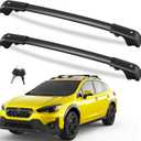 FengYu 300lb Roof Rack Cross Bars Compatible with Subaru Crosstrek 2018-2023 & Impreza 2017-2023, Heavy Duty Lockable Aluminum Roof Rails Crossbars Cargo Bars Canoe Rooftop Black Carrier Luggage