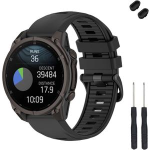 TopPerfekt Band Compatible with Garmin Fenix 8/8 Pro 51/47/43mm, Soft Silicone Replacement Watch Strap Wristband for Instinct 3/Forerunner 965/Tactix 8/ Fenix 7/6/ Descent G2 Smart Watch for Women Men