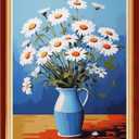 Dimxvean Stamped Cross Stitch Kits,Cross Stitch Kits for Adults Beginners,Embroidery Kits Full Range of Cross Stitch Stamped Kits Needlepoint Kits Cross Stitch Patterns-Beautiful Daisy 16x20 inch