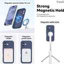 Vooii Magnetic for iPhone 17 Case, Compatible with Magsafe (Premium Liquid Silicone) (Integrated Camera Control Button) Full Body Protective Anti-Scratch Microfiber Lining 6.3", Navy Blue