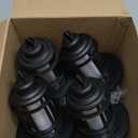 Dynaming 4 Pack Solar Flame Wall Lanterns Outdoor, Solar Powered Wall Mounted Sconce Lights, Flickering Flame LED Light Auto On/Off Hanging Lights, Waterproof for Garage Stair Patio Porch Yard (Warm White)