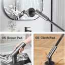 HOTO Cordless Electric Spin Scrubber, IPX7 Full Body Waterproof Bathroom Cleaning Brush, Max 22 in-lb, Shower Scrubber Brush with Long Handle, 6 Brush Heads, Power Scrubber for Bathroom, Floor, Tile