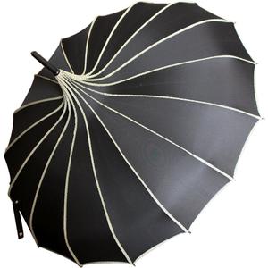 VIVI SKY Pagoda Peak Old-fashionable Ingenuity Umbrella Parasol (black), 35 Inch