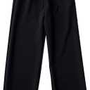Casual Wide-Leg Nine-Point Suit Pants Straight Trousers Wide Pants Oversized Fashion Pure Black M