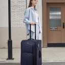 LOVEVOOK Medium Checked Luggage, 25 Inch Softside Suitcases with Spinner Wheels, Water Resistant Suitcase with TSA Lock for Women Men, Large Luggage for Travel Business Trip