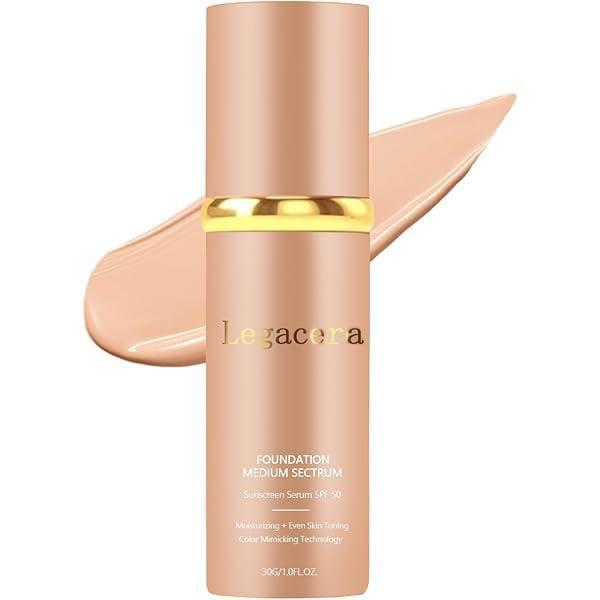 Official Legacera Foundation for Mature Skin, 4-in-1 Foundation - Longwear Match, Hydrating Full Coverage, Long-Lasting & Waterproof, for all Skin Types