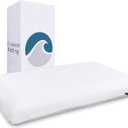 Bluewave Bedding Super Slim Gel Memory Foam Pillow for Stomach and Back Sleepers - Thin, Flat Design for Cervical Neck Alignment and Deeper Sleep (3.25-Inches Height, Standard Size)