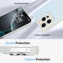 KANGHAR Compatible with iPhone 16 Pro Max Case, Silicone Stripes Cute Pattern, Camera Protection Soft Slim Phone Case for Phone Case -Light Blue