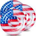 Zhanmai 250th Patriotic Inflatable Pool Float Tube Cool USA Flag Design Water Swimming Ring Floaties Inflatable Tube Pool Tubes Water Swimming Ring Floaties for Beach Lake Open Park, 36 Inch