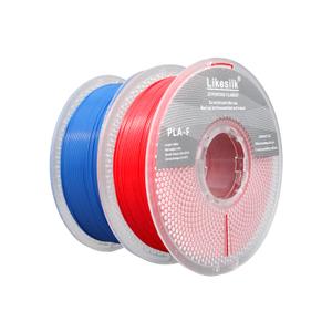 Likesilk 3D Printer Filament PLA F 3D Printing Filament 1.75mm Dimensional Accuracy +/- 0.02 mm, 0.25KG & 1KG & 10KG (Red+Yellow+Blue+Green 4KG)
