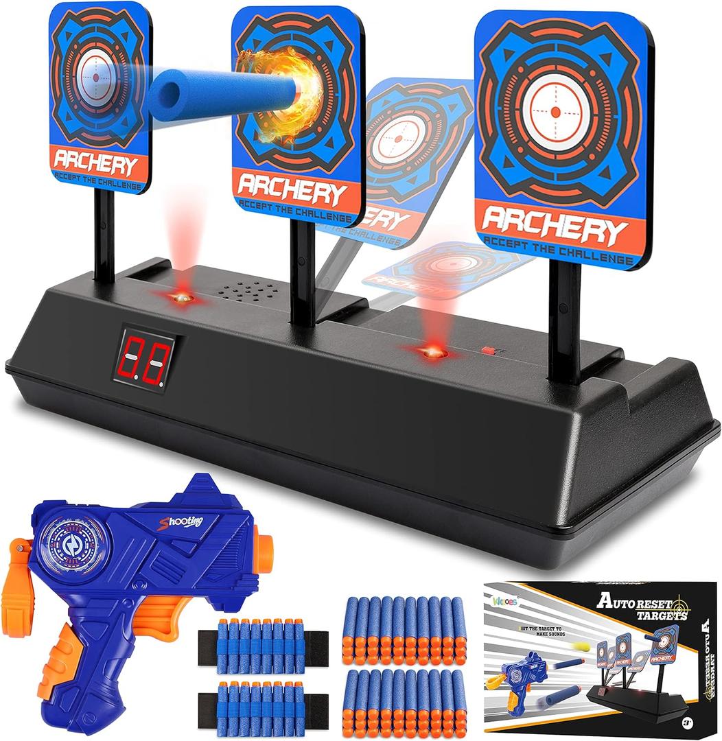 KKONES Electric Scoring Auto Reset Shooting Digital Target for Nerf Guns Shooting Target