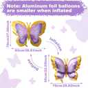 Butterfly Baby Shower Decorations for Girl Pink and Purple Balloon Arch Kit with Baby Boxes A Little Butterfly Is On The Way Backdrop Tablecloth for Girl Birthday Baby Shower Decor 118 Pcs