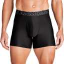 Under Armour Men's Standard Tech 6" Boxerjock, Multipack (Large, Black Solid - Core 3 Pack)