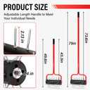 VASALAID Lawn Aerator,Heavy-Duty Rolling Aerator Lawn Tool with Upgraded 54 Pre-Attached Spike,Manual Push Aerator Lawn for Garden Yard Patio