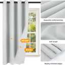 4-Panel-Curtain Room Darkening, 84 Inch Length for Bedroom Living Room, Insulated Thermal Grommet Curtain Drapes, Blackout(60-90%,Not 100%) Window Treatment Decor, Pack of 4, 52x84, GreyishWhite