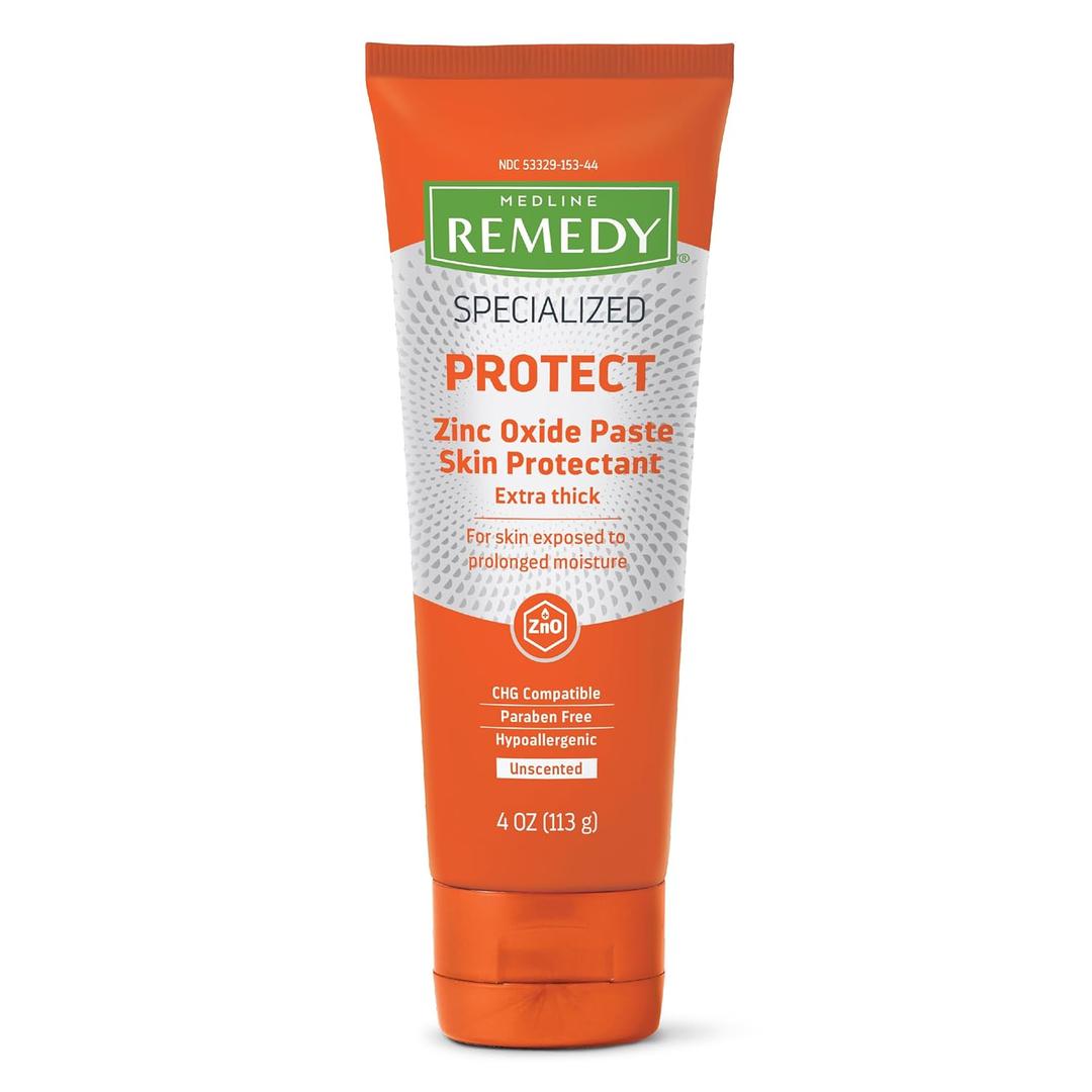 Medline Remedy Specialized Extra Thick Zinc Skin Paste (4 oz), Unscented, Micronized Zinc Oxide, Incontinence Cream, Diaper Rash, Barrier, Nourishing, Soothes Irritation, Wetness Protection Medline Remedy Specialized Extra Thick Zinc Skin Paste (4 oz), Unscented, Micronized Zinc Oxide, Incontinence Cream, Diaper Rash, Barrier, Nourishing, Soothes Irritation, Wetness Protection