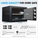 50LB Real Fireproof Waterproof Small Home Safe Box 11.81" Height