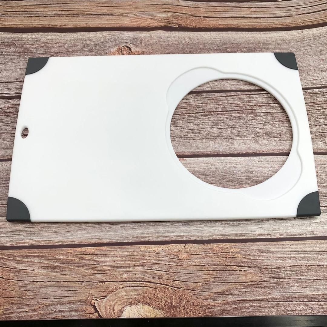 Plastic cutting board multifunctional thickened chopping board drain basket household multifunctional round vegetable washing basket folding anti-slip chopping board(Single menu board1 piece) (Square)
