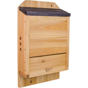 Nature's Way Bird Products CWH6 Triple Chamber Cedar Bat House, 20.5" x 12" x 5"