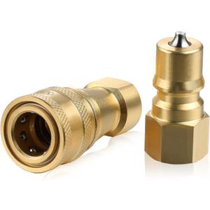 Vinsot 1 Set 1/4" Quick Disconnect Coupler Valve for Carpet Cleaning Wand Truck Mount Carpet Cleaning Wand Valve