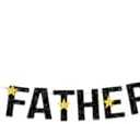 Happy Father's Day Glitter Black Beer Bunting Banner for Dad Father's Party Decorations Backdrop Garland for Father's Day (Black Gold Star)
