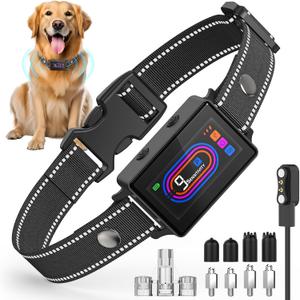 2025 Bark Collar for Small, Medium, Large 5-130 lbs Dogs - Smart Rechargeable Anti-Barking Training Collar with 10 Adjustable Sensitivity-Bark Collar with Beep Vibratio (1 Pack Matte Black) 2025 Bark Collar for Small, Medium, Large 5-130 lbs Dogs - Smart Rechargeable Anti-Barking Training Collar with 10 Adjustable Sensitivity-Bark Collar with Beep Vibratio (1 Pack Matte Black)