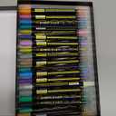 120 Colors Acrylic Paint Markers, 60 Pack Dual tips Acrylic Paint Pens for Rock Painting, Canvas, Wood, Glass, Ceramic, Fabric, Plastic, Egg & Scrapbook. Soft Brush Tips Paint Pens and Paint Markers