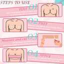 Hopkost Boob Tape Breast Lift Tape for Large Breasts with 2 Pcs Nipple Covers Invisible Boobtape for A-G Cup(Beige,3 in)