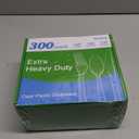 Dealusy 300 Count Extra Heavy Duty Clear Plastic Silverware, 100 Forks, 100 Spoons, 100 Knives, BPA-Free, Heat Resistant, Disposable Plastic Utensils Set, Plastic Cutlery Set, Plasticware Bulk