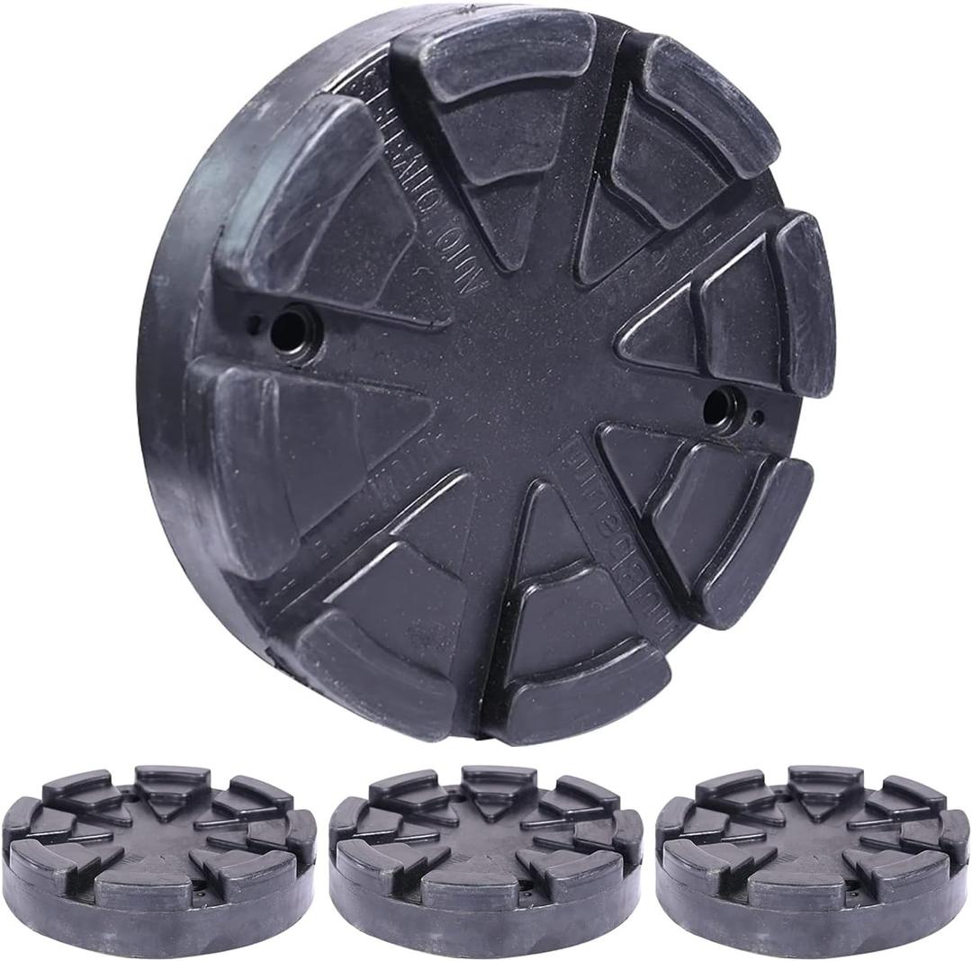 4 Pack Round Auto Lifting Pads, Rubber Car Lift Pads, Arm Pads Heavy Duty Car Auto Hoist Accessories fit for Auto Truck Hoist, Floor Jack Pad(125x28mm)