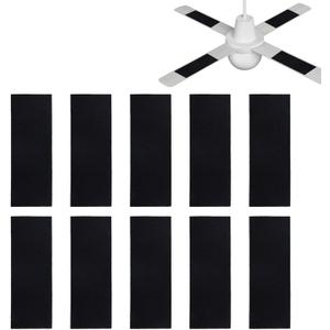BOXOB 10pcs Ceiling Fan Filters for Blades, Self-Adhesive Pads Activated Coconut Carbon Charcoal Air Purifier Cleaner Unscented Accessories for Home Dirt Contaminants