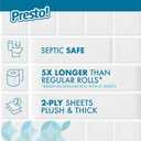 Amazon Brand - Presto! 2-Ply Ultra-Soft Toilet Paper, Septic-Safe, 24 Family Mega Rolls = 120 Regular Rolls, 308 Sheets, Unscented, Pack of 4