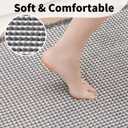 GRLYUH Waffle Bath Mat - Boho Bathroom Rugs Non Slip Washable, Super Absorbent & Quick Dry, Soft Bath Mat Farmhouse Bathroom Decor, 20'' x 48'', Dark Grey and White
