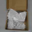 2 Pack 8 Inch Shelf Brackets, White Shelf Brackets,Metal Bracket for Shelves Ornate Heavy Duty Decorative Wall Brackets for Shelves (2, White)