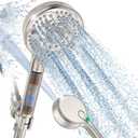 Filtered Shower Head with Handheld, 9-Spray Mode High Pressure Detachable Shower Head with Filters for Hard Water - Remove Chlorine Brushed