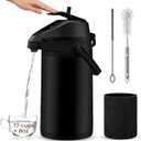 4L/135 oz Airpot Coffee Dispenser with Pump, Stainless Steel Thermal Carafe